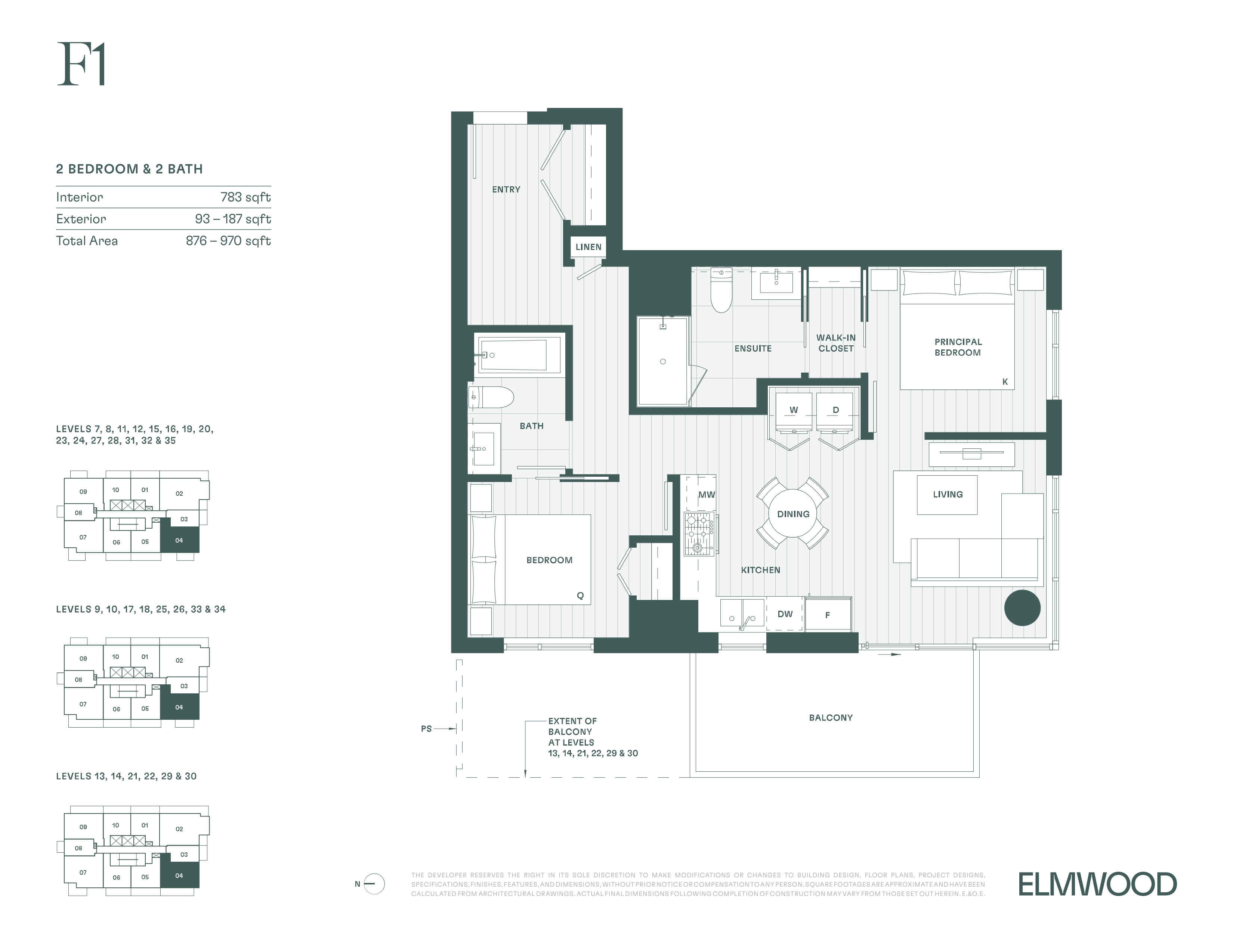  Floor Plan of Elmwood Condos with undefined beds