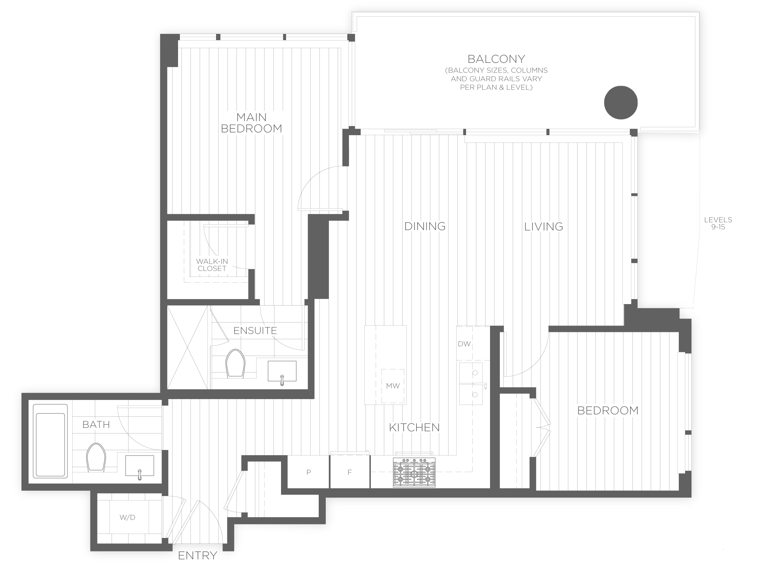  Floor Plan of Precidia Condos with undefined beds