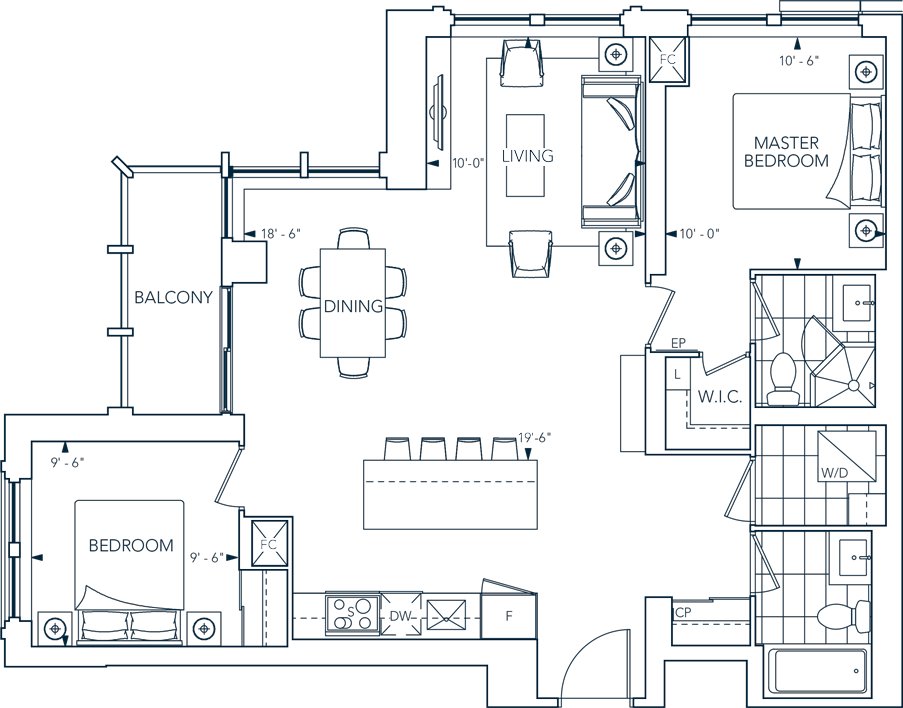 Floor Plan of Evermore Condos with undefined beds