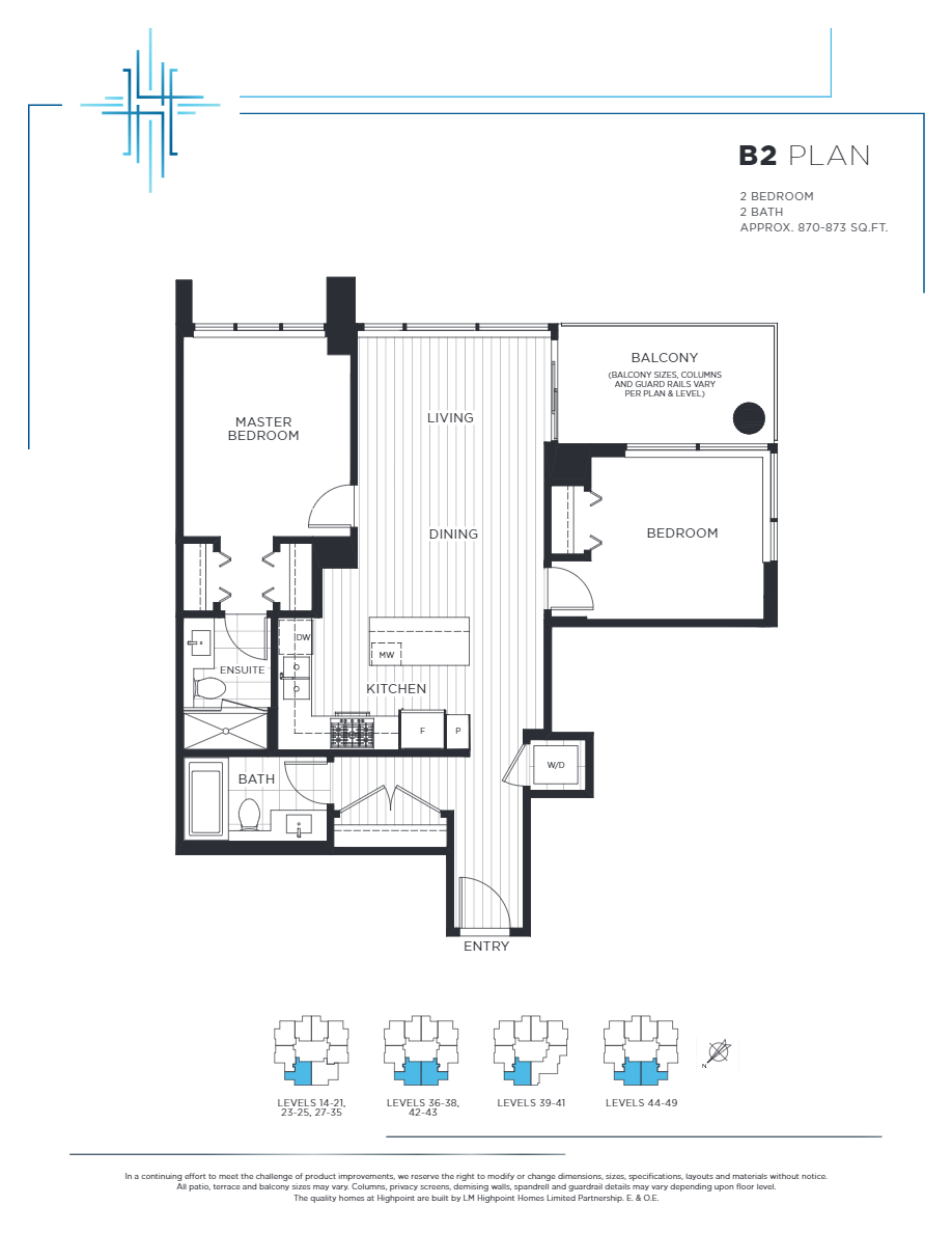  Floor Plan of Highpoint Condos with undefined beds