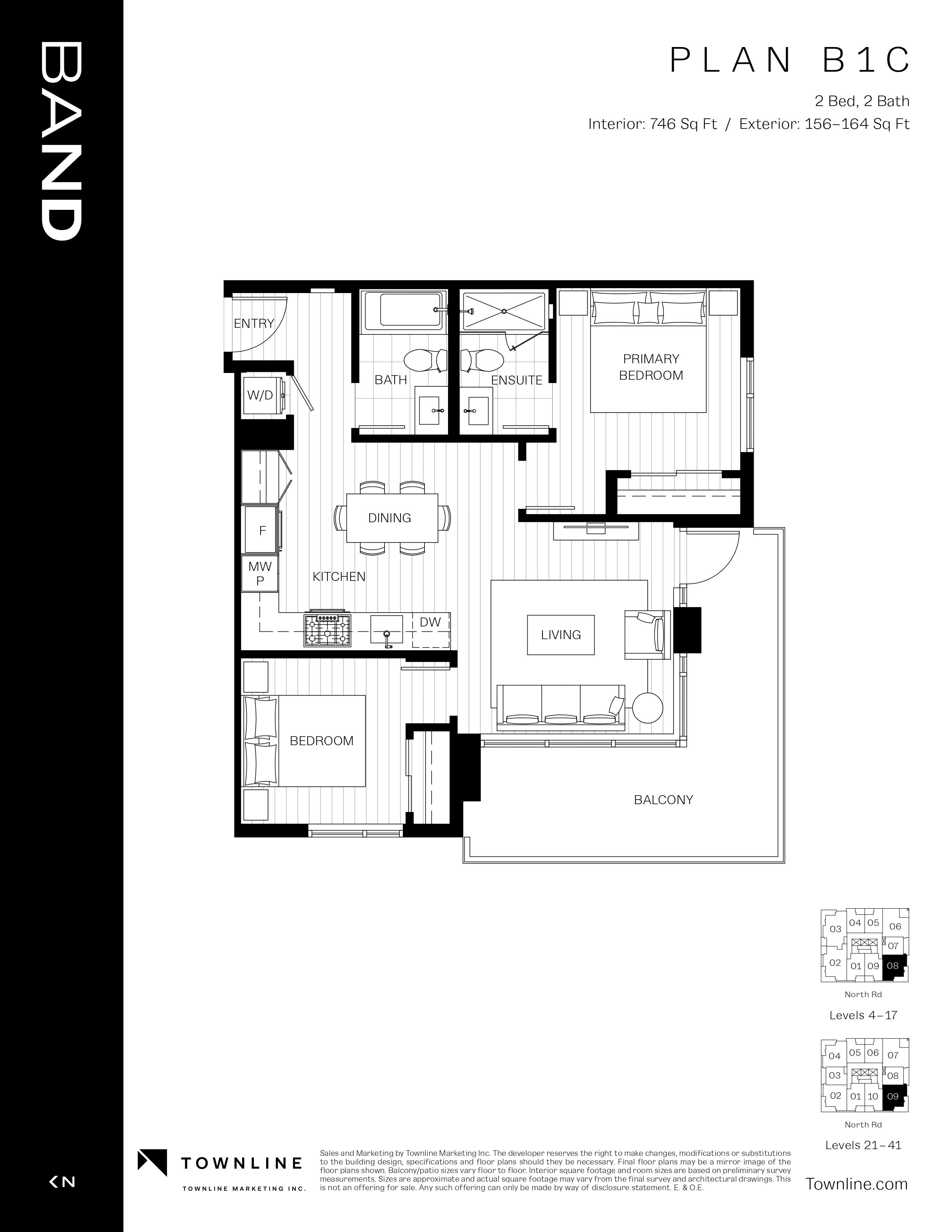  Floor Plan of Band Condos with undefined beds