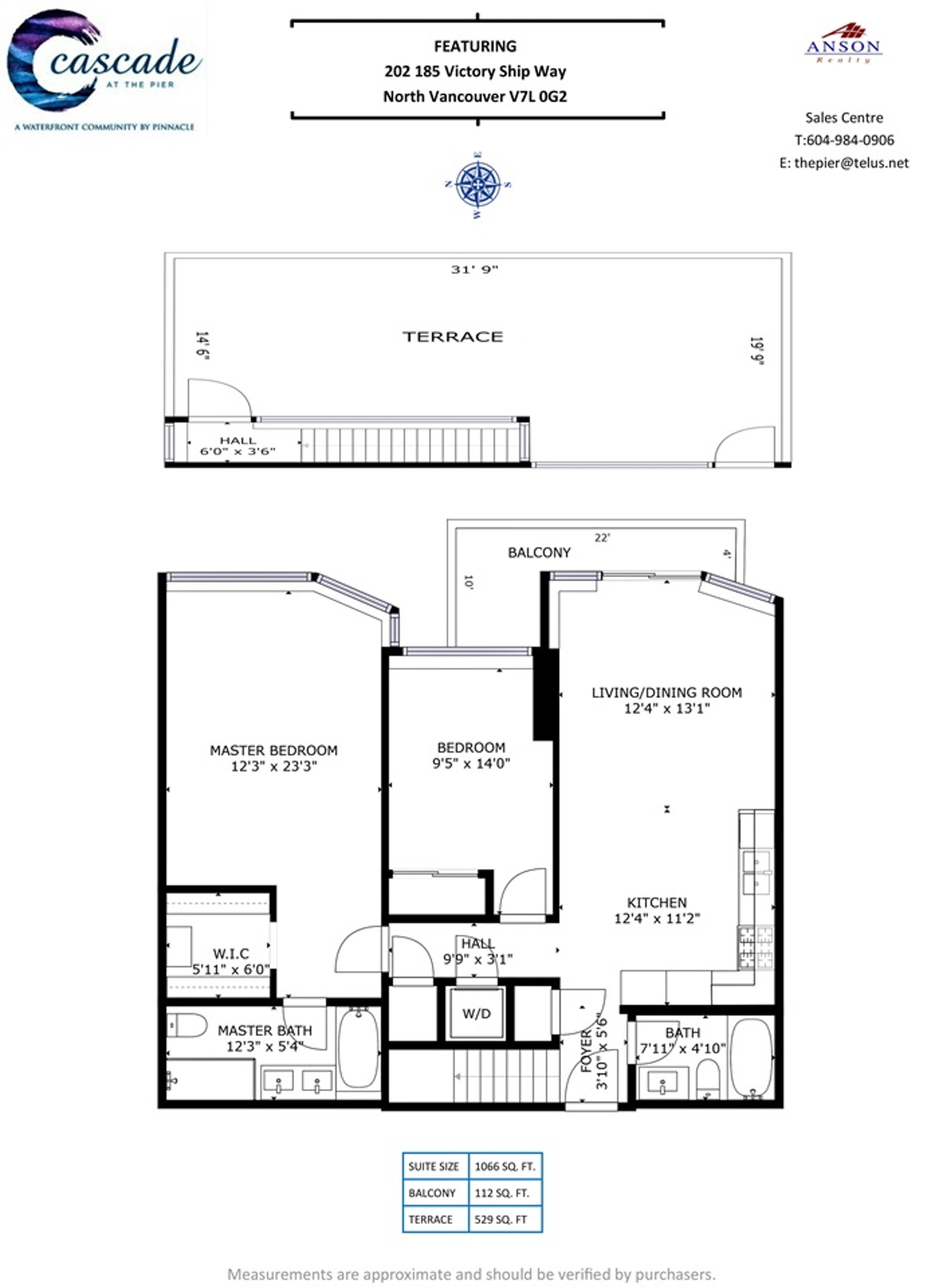  Floor Plan of Cascade at the Pier Condos with undefined beds