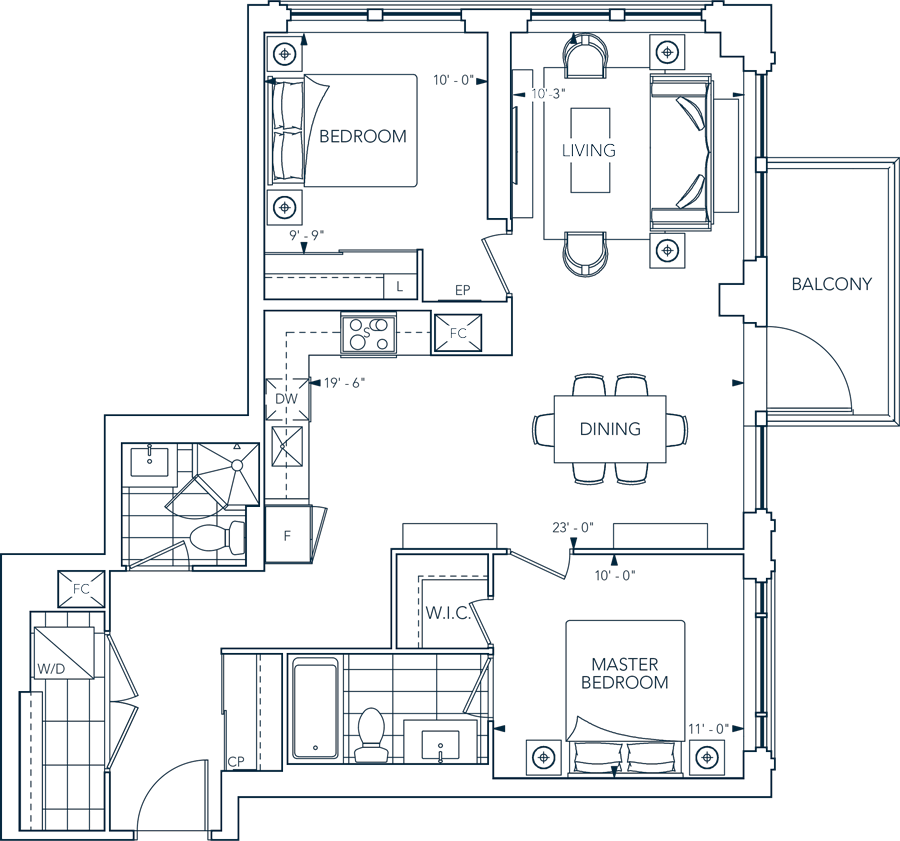  Floor Plan of Evermore Condos with undefined beds