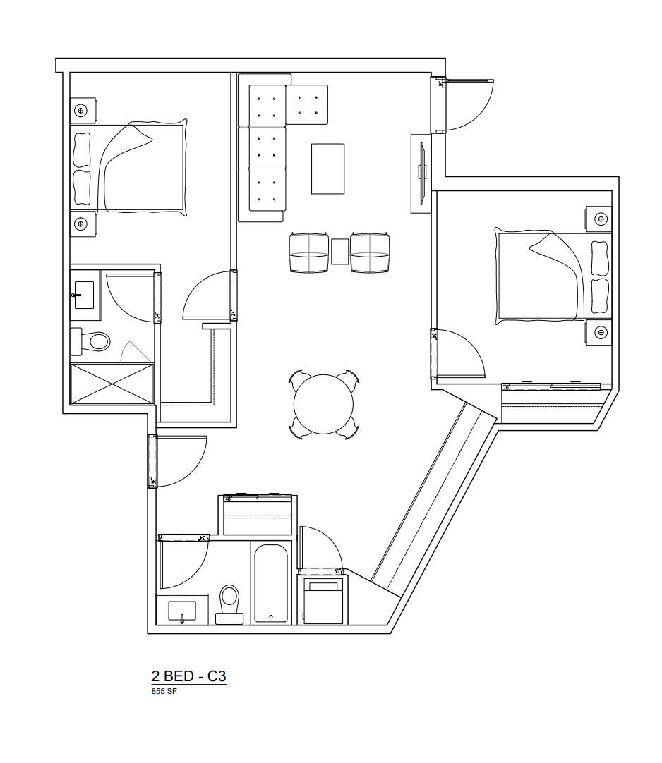  Floor Plan of 800 Marine Drive Condos with undefined beds