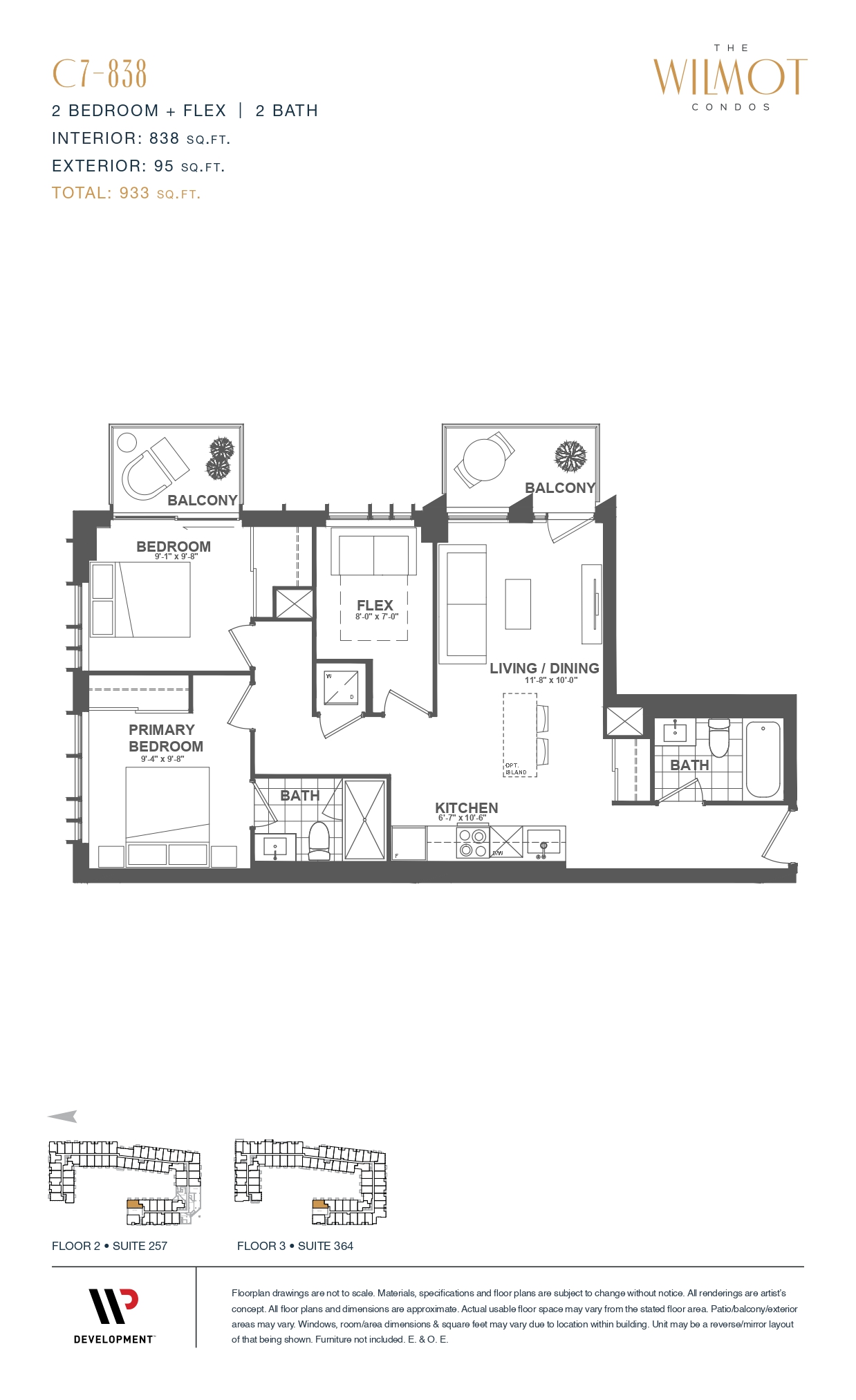  Floor Plan of The Wilmot Condos with undefined beds