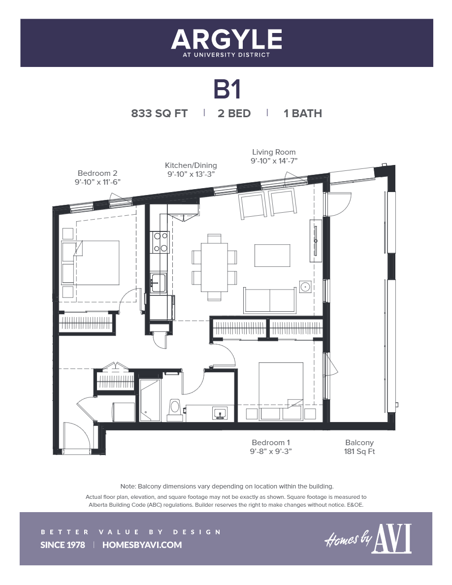  Floor Plan of Argyle Condos with undefined beds