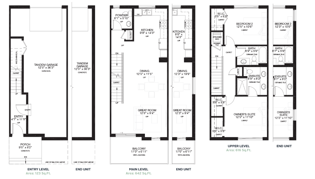  Floor Plan of West 83 Townhomes with undefined beds