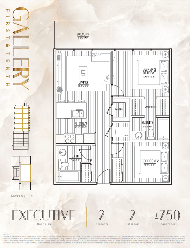  Floor Plan of Gallery at First and Tenth Condos with undefined beds