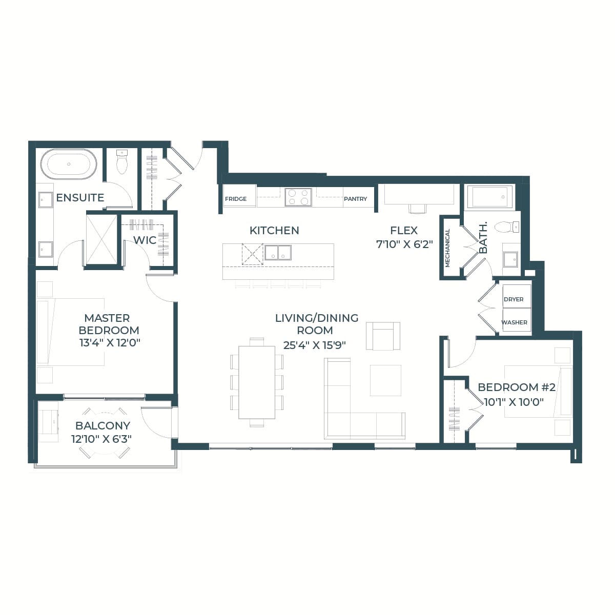  Floor Plan of Capella Single Level Collection at University District with undefined beds