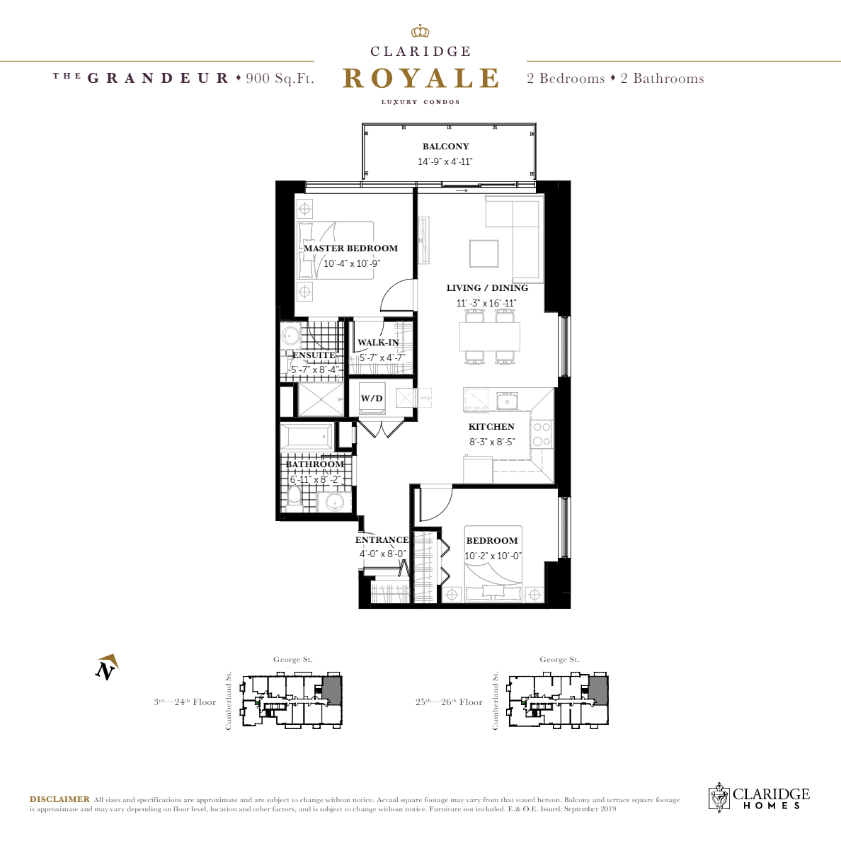  Floor Plan of Claridge Royale Condos with undefined beds