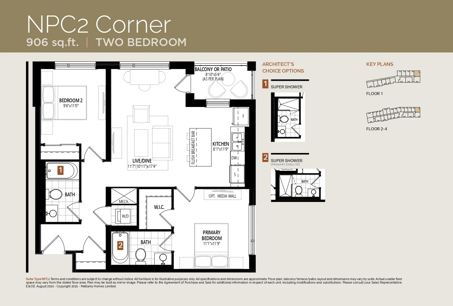 NPC2 Floor Plan of Views on the Preserve Condos with undefined beds