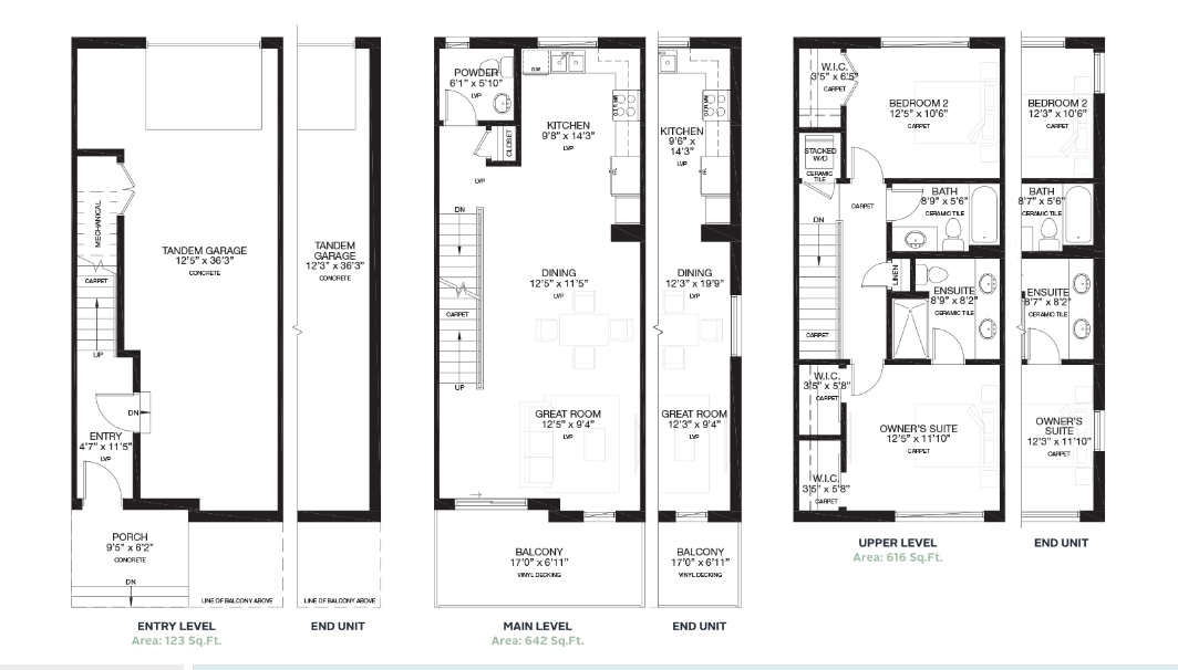  Floor Plan of West 83 Townhomes with undefined beds