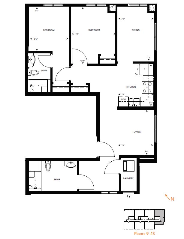  Floor Plan of Sunview Suites with undefined beds