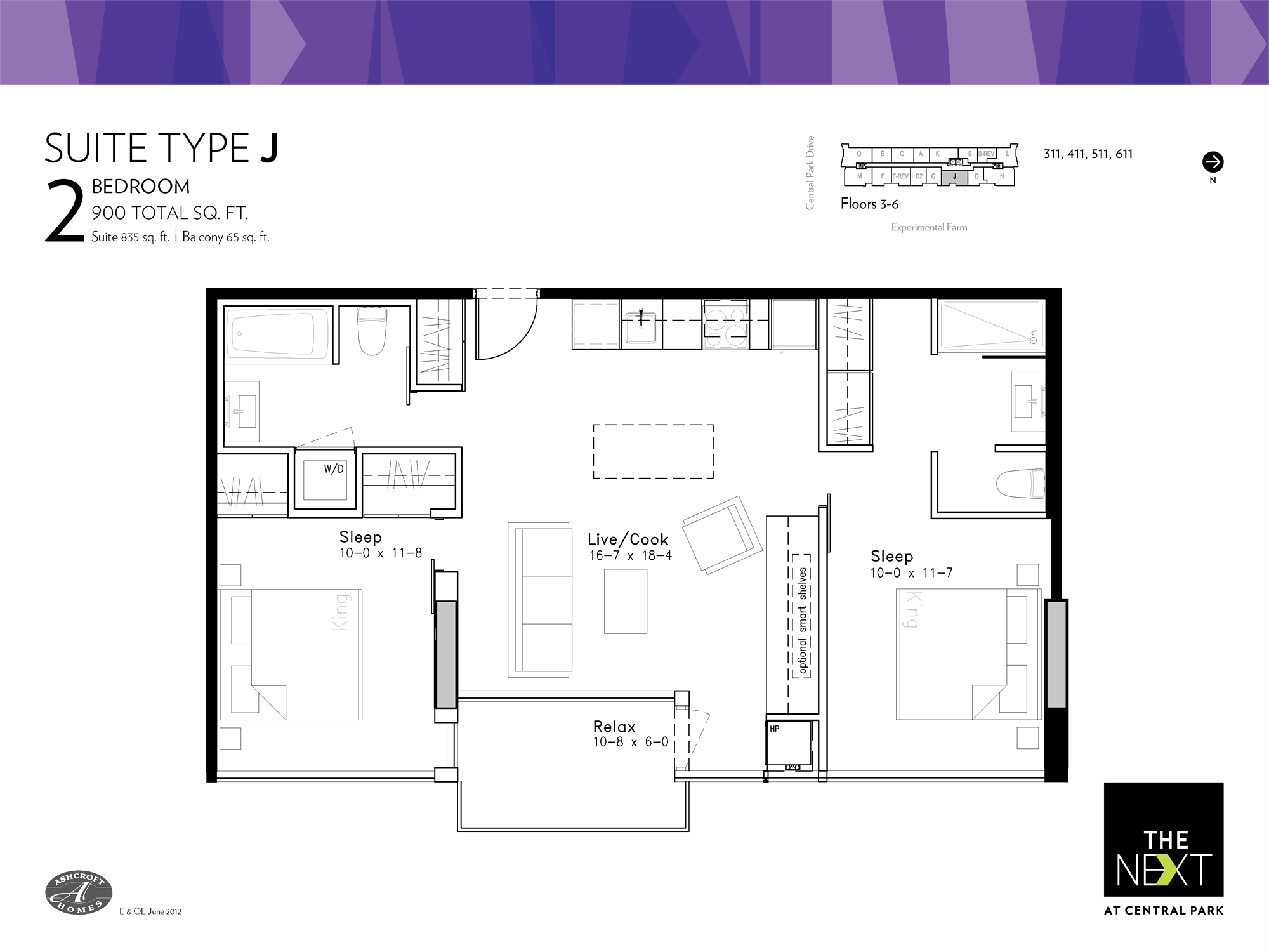  Floor Plan of The Next Condos with undefined beds