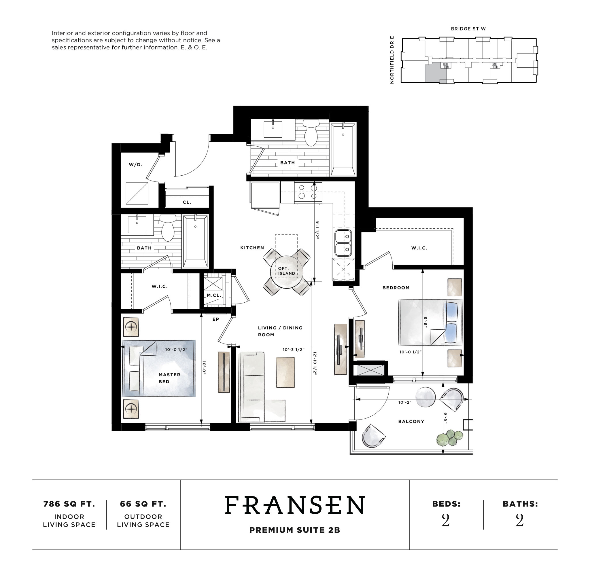  Floor Plan of Blackstone Condominiums with undefined beds