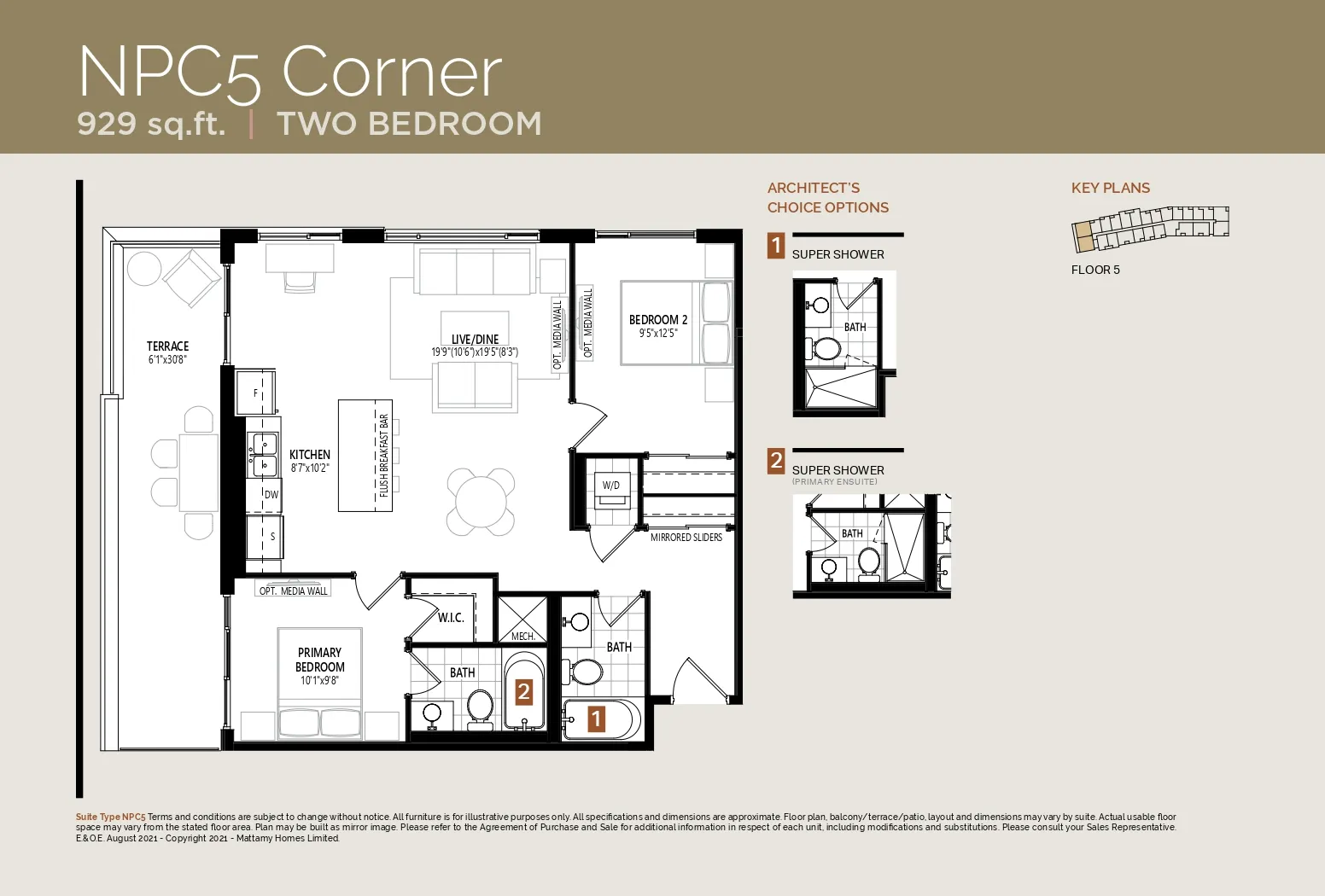 NPC5 Floor Plan of Views on the Preserve Condos with undefined beds