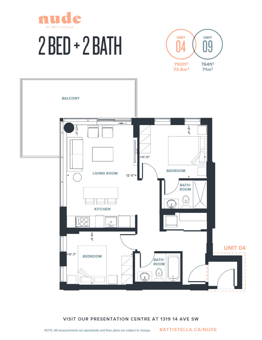  Floor Plan of Nude Condos with undefined beds