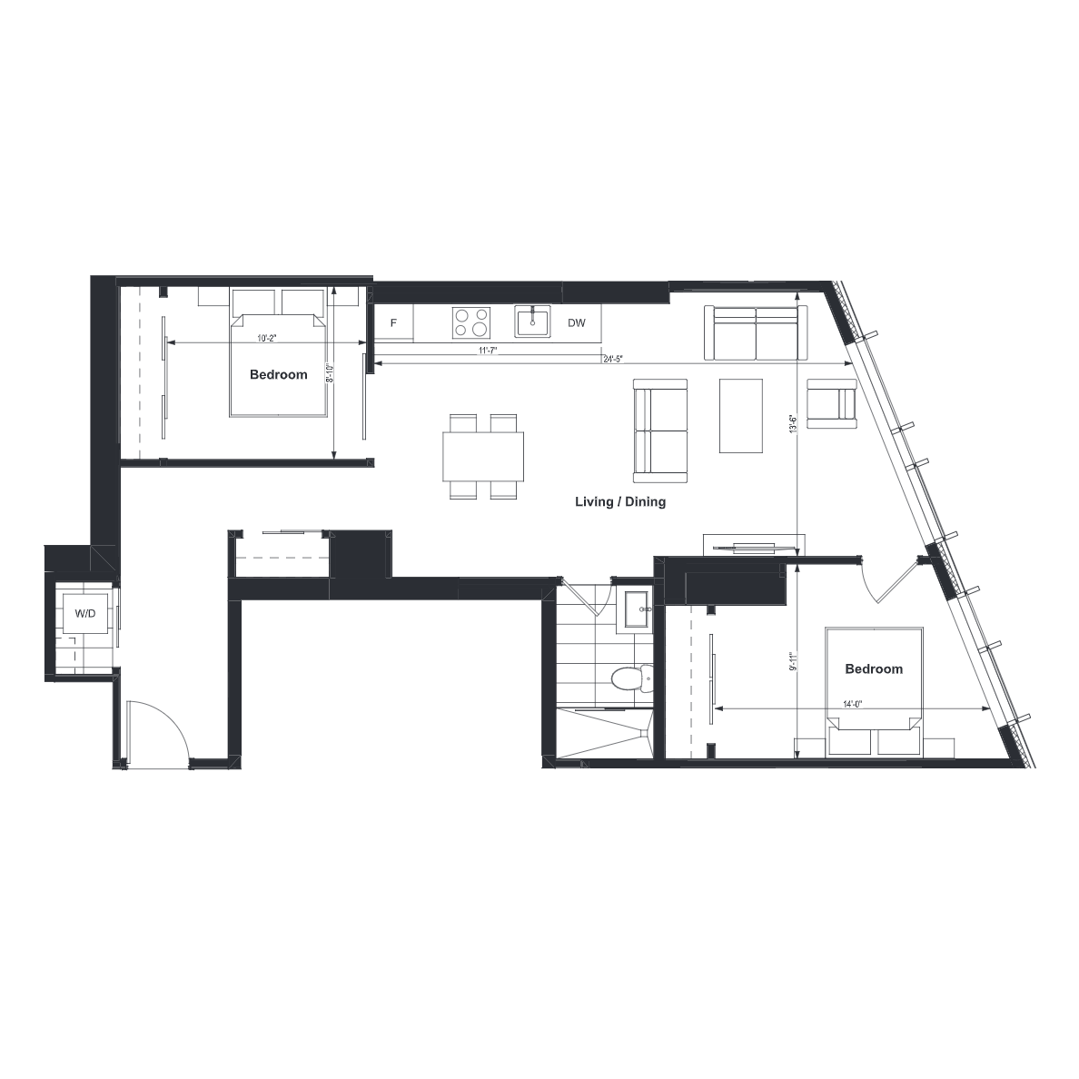  Floor Plan of Claridge Hintonburg with undefined beds