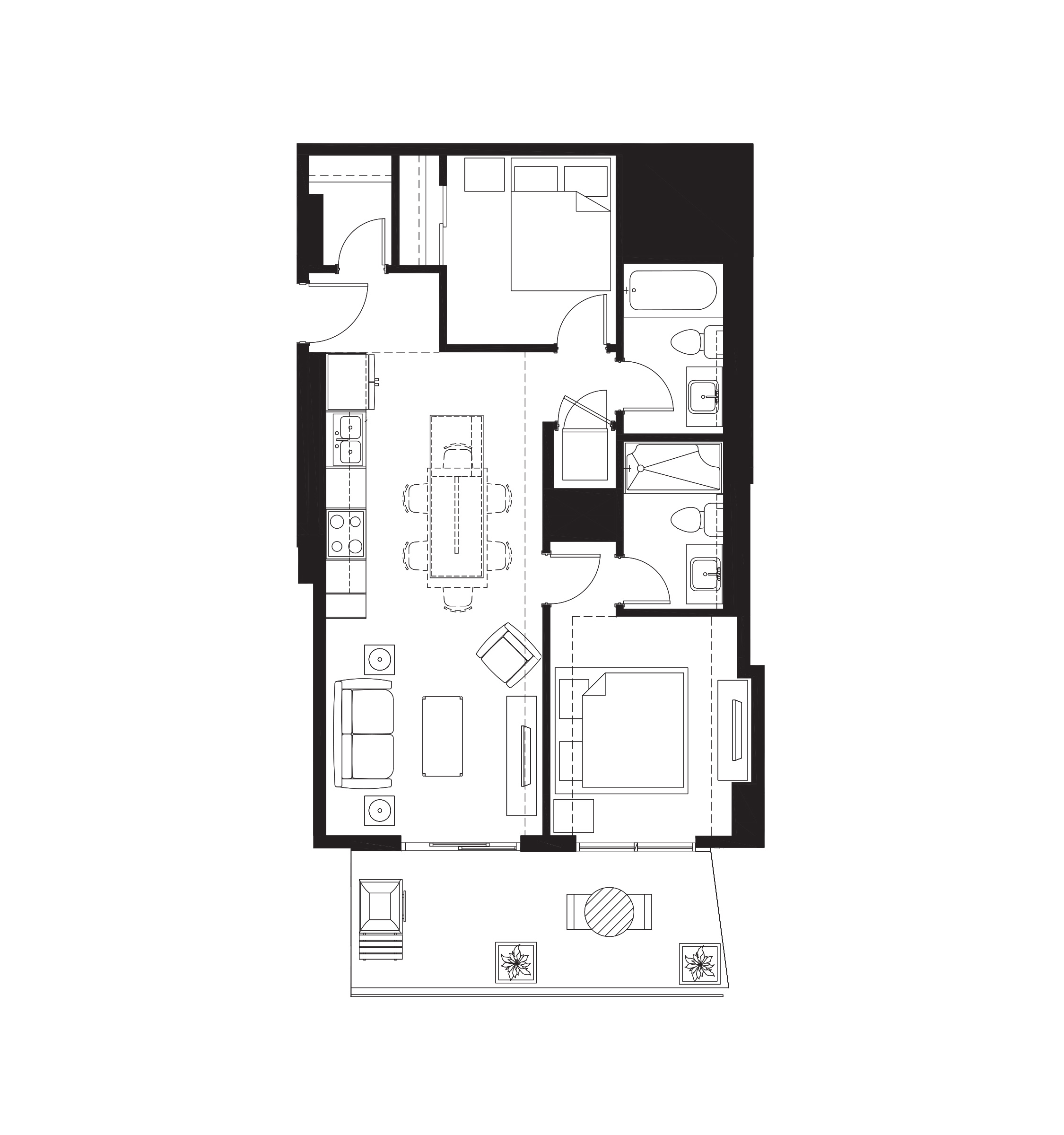  Floor Plan of Sovereign Condos with undefined beds