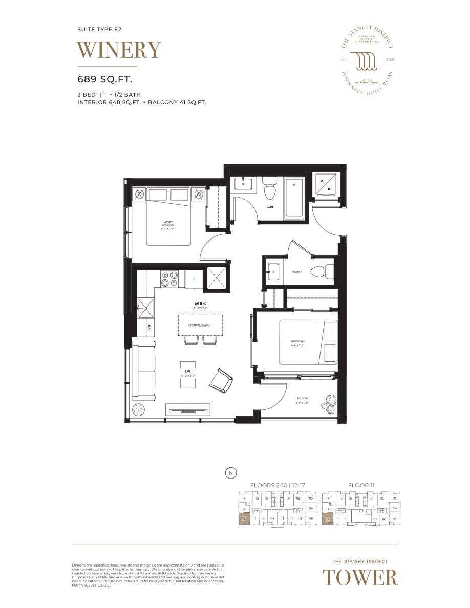  Floor Plan of The Stanley District Tower Phase II with undefined beds