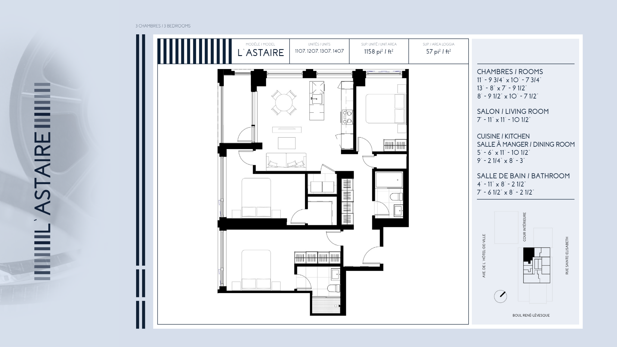  Floor Plan of La Tour Fides Condo with undefined beds