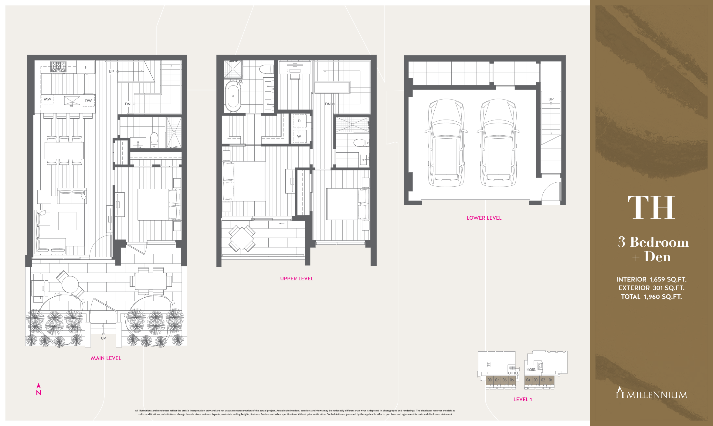 Floor Plan of Millennium Central Lonsdale Condos with undefined beds