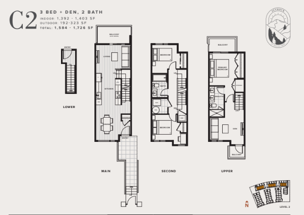  Floor Plan of Baden Park Condos with undefined beds