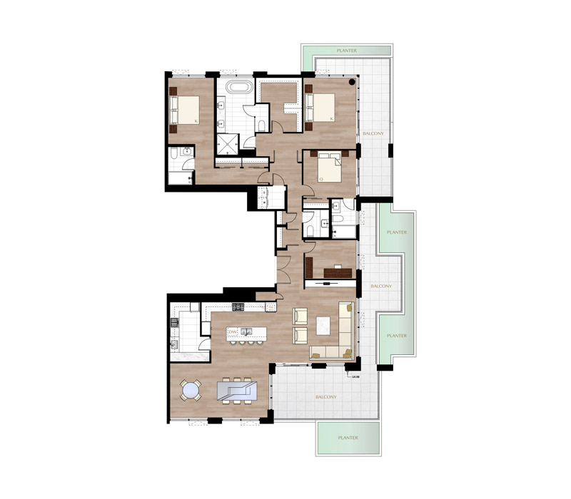  Floor Plan of Park West at Lions Gate Village Condos with undefined beds