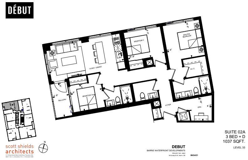  Floor Plan of Début - Waterfront Residences with undefined beds