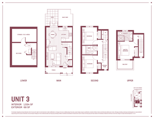 Unit 3 Floor Plan of Century House Towns with undefined beds