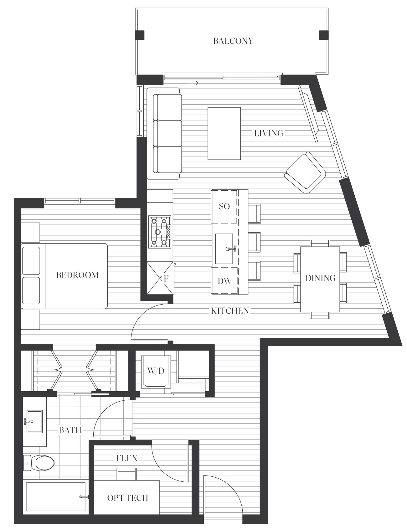 A4 Floor Plan of Autograph Condos with undefined beds