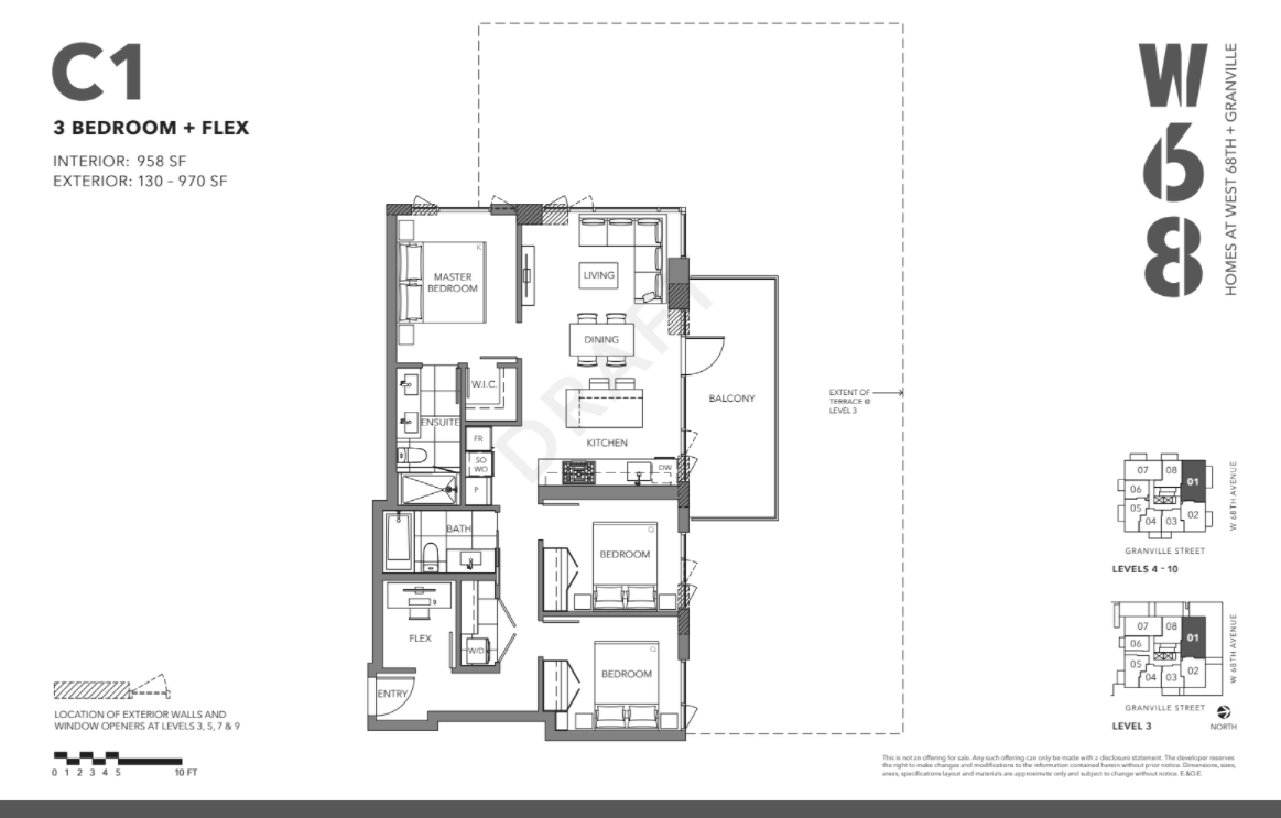 C1 Floor Plan of W68 Condos with undefined beds