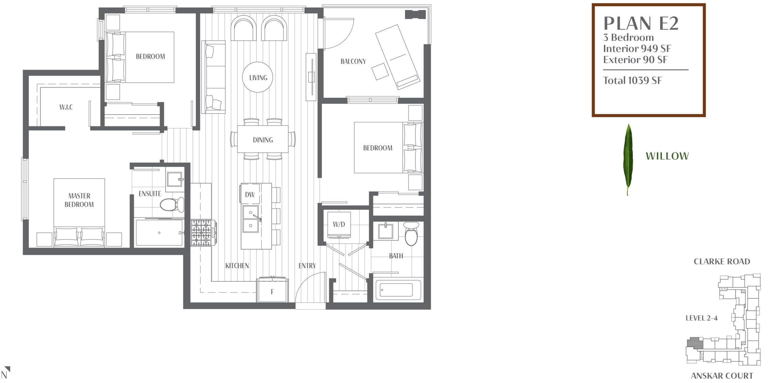  Floor Plan of The Oaks Phase 3 (Willow) Condos with undefined beds