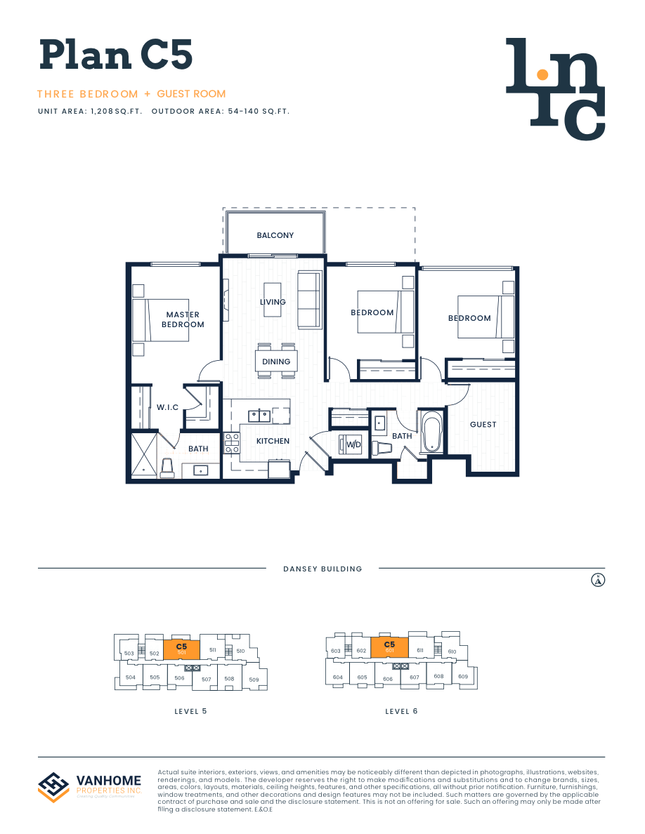  Floor Plan of Linc Condos with undefined beds