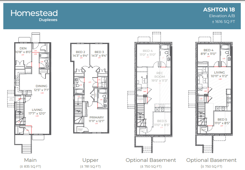  Floor Plan of Homestead Duplexes with undefined beds