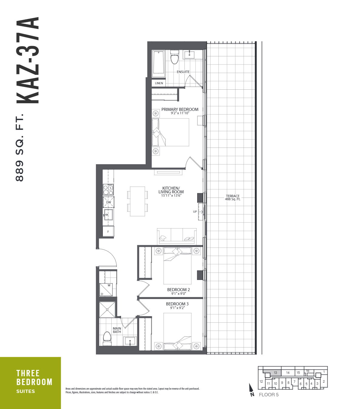  Floor Plan of Kazmir Condos with undefined beds