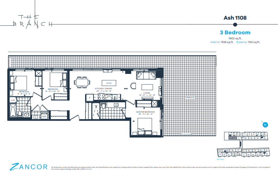  Floor Plan of The Branch Condos with undefined beds
