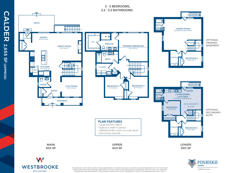  Floor Plan of Westbrooke at Willoughby (Phase 3) with undefined beds