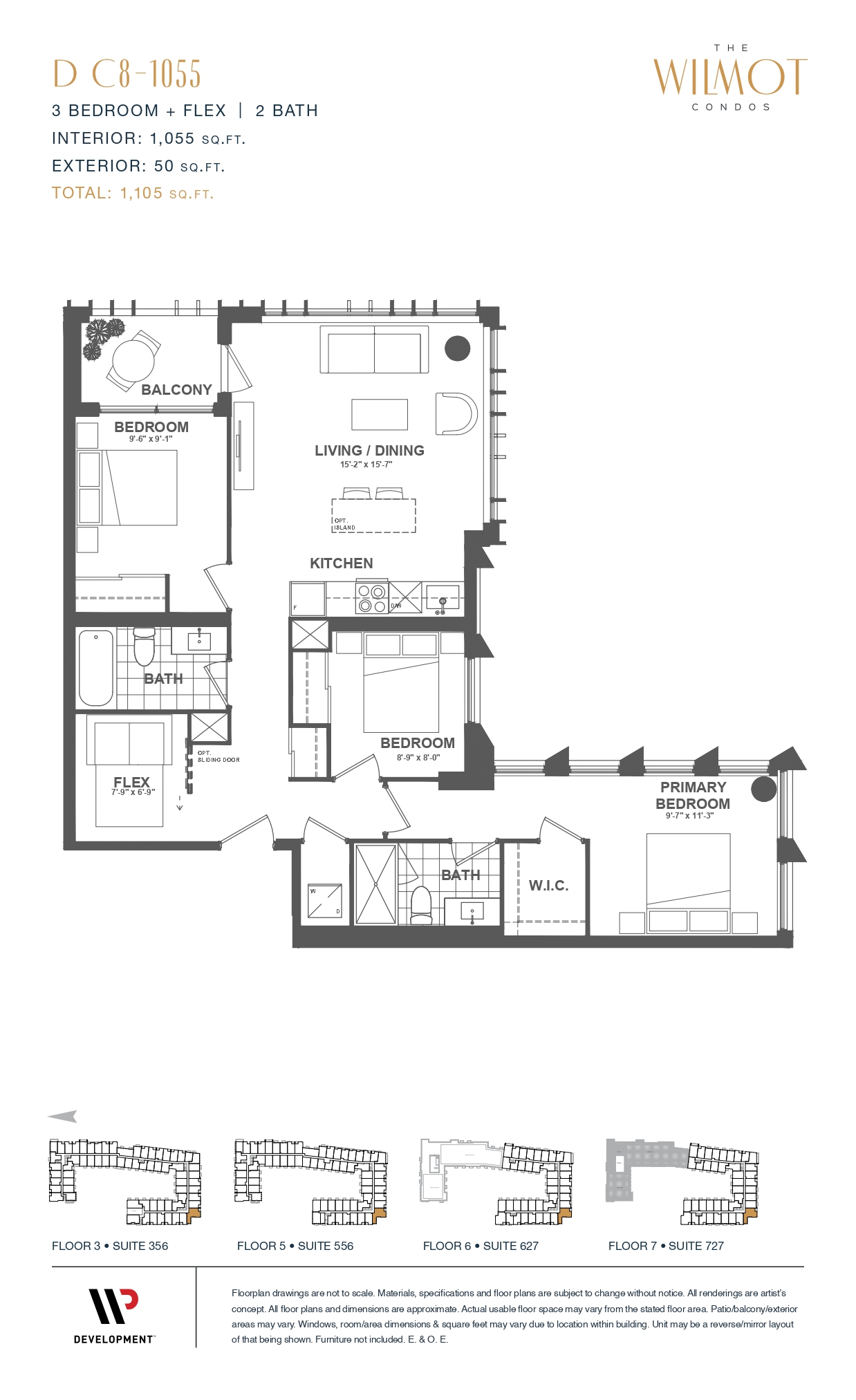  Floor Plan of The Wilmot Condos with undefined beds