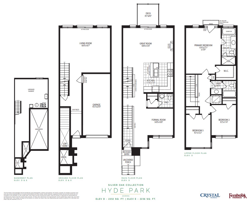  Floor Plan of Oakbrook Towns with undefined beds