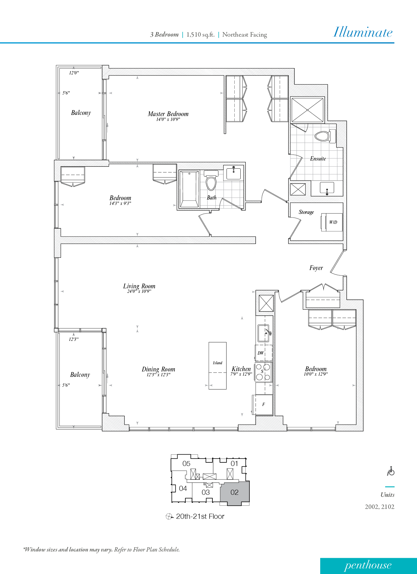  Floor Plan of Illumina Condos with undefined beds