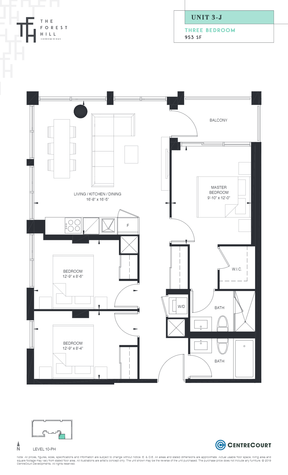  Floor Plan of The Forest Hill Condominiums with undefined beds