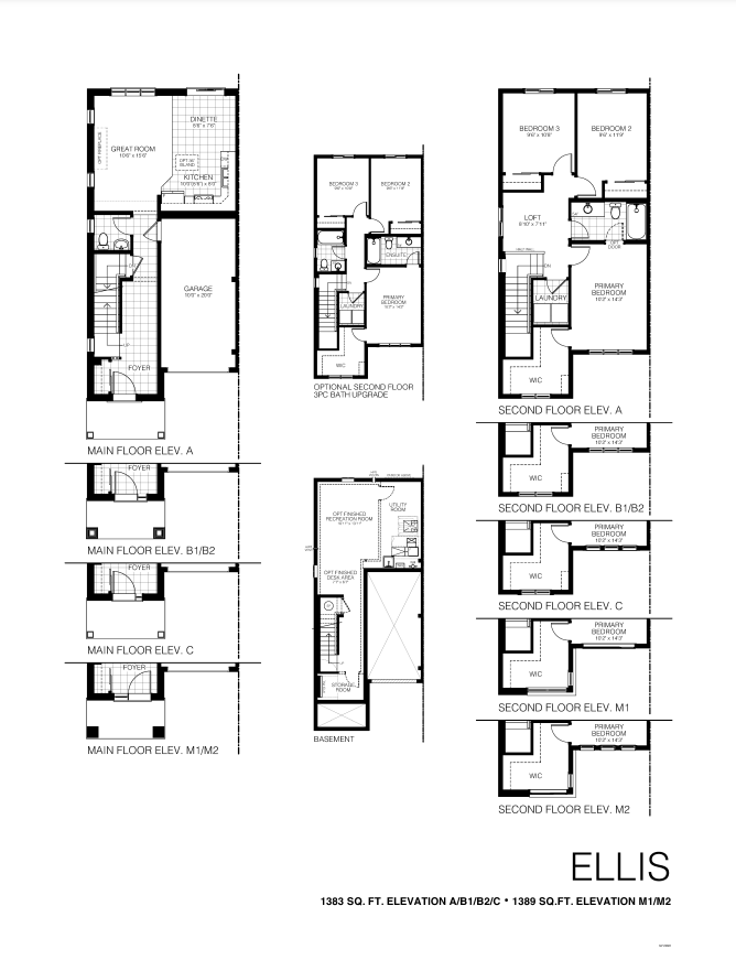  Floor Plan of West Creek Towns with undefined beds