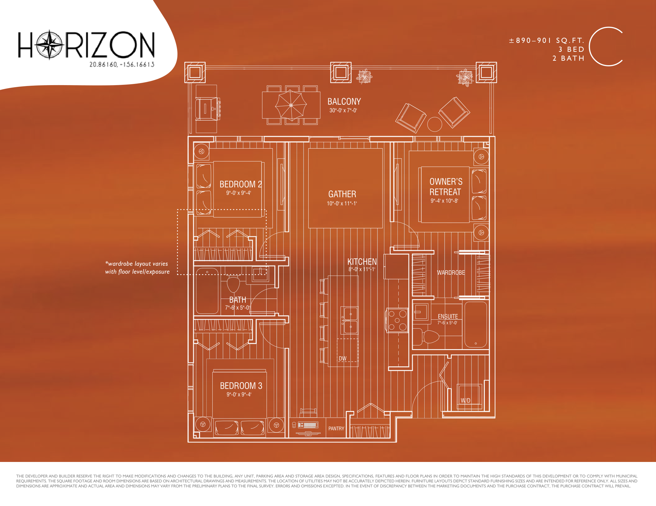  Floor Plan of Horizon Condos with undefined beds