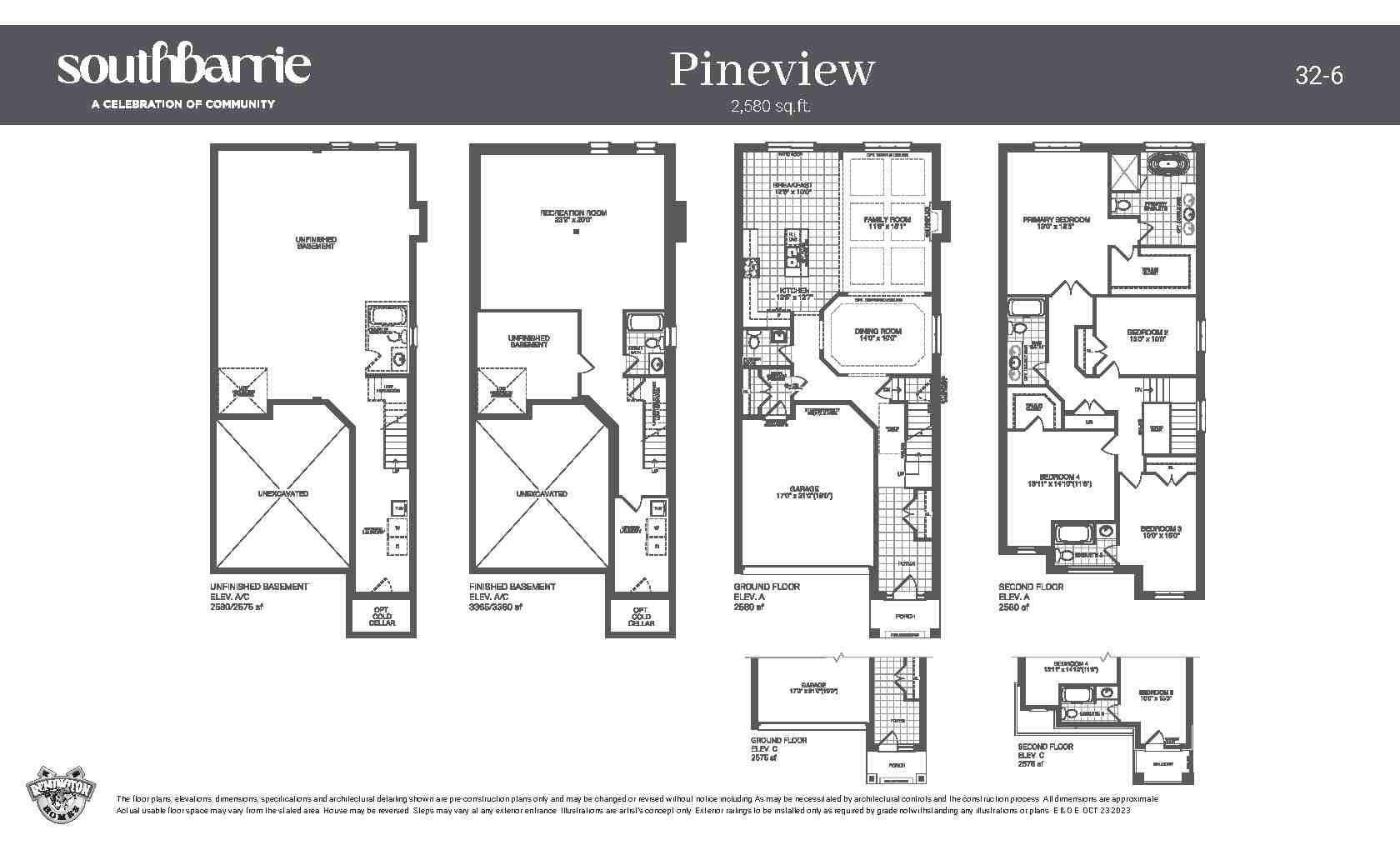  Floor Plan of South Barrie Townhomes with undefined beds