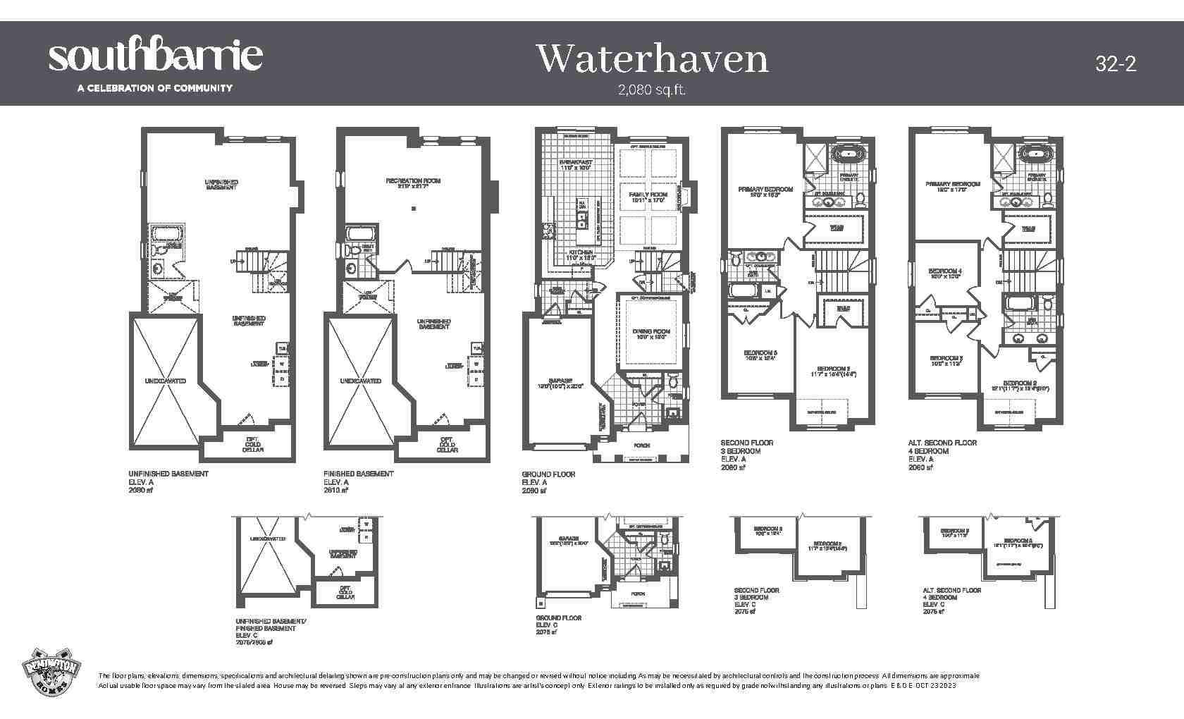  Floor Plan of South Barrie Townhomes with undefined beds