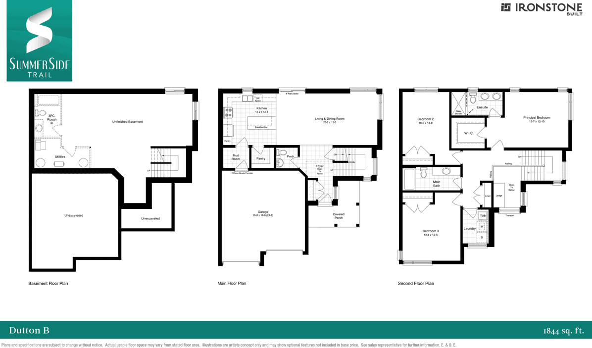Dutton B Floor Plan of Summerside Trail II with undefined beds