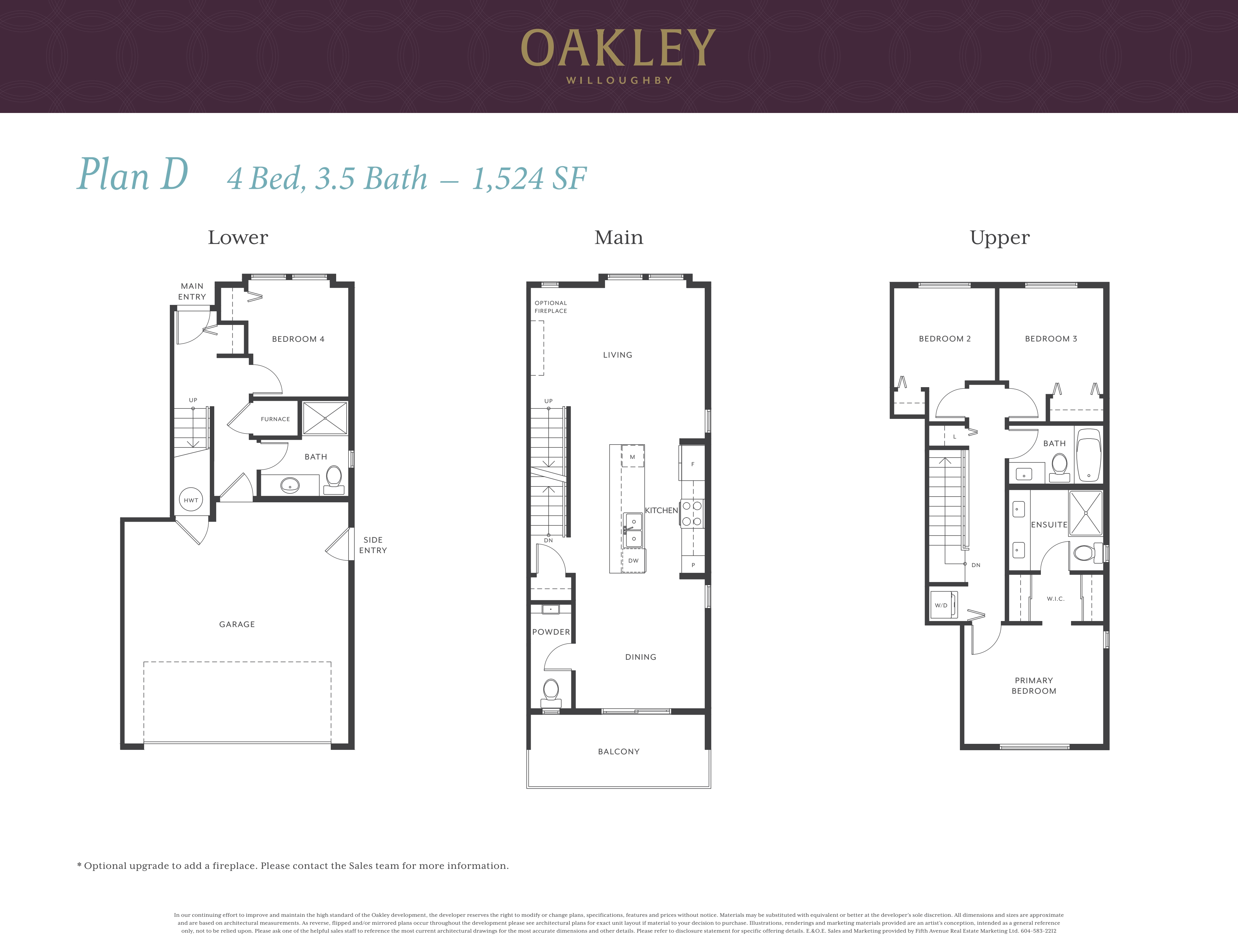  Floor Plan of Oakley Towns with undefined beds