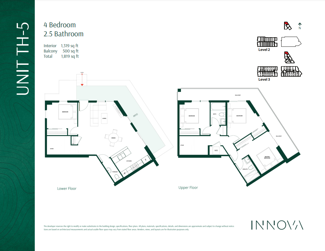  Floor Plan of INNOVA NORTH Condos with undefined beds
