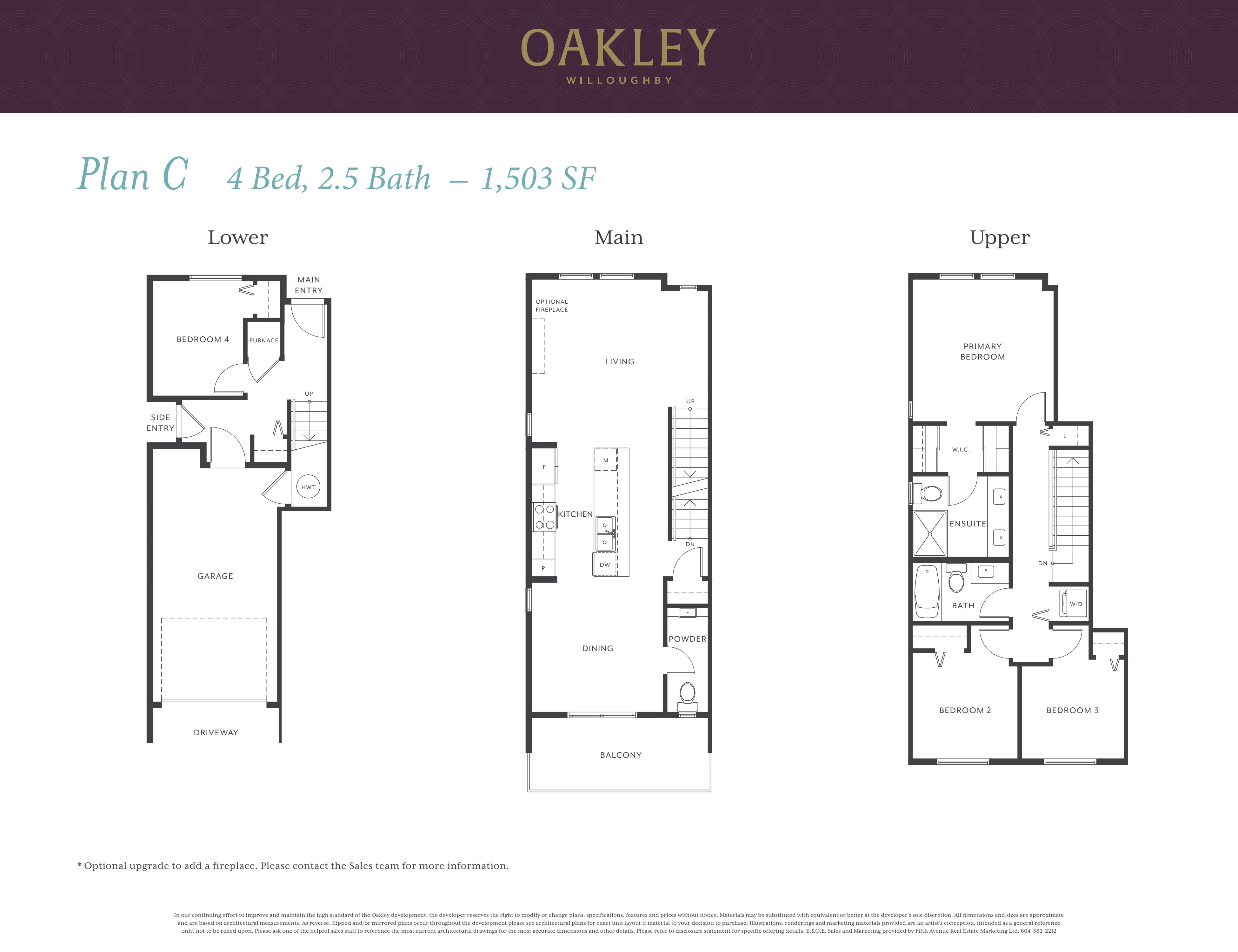  Floor Plan of Oakley Towns with undefined beds